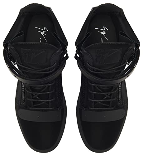 Giuseppe Zanotti, Coby Mid-Top Sneakers Cotton, 7, Black