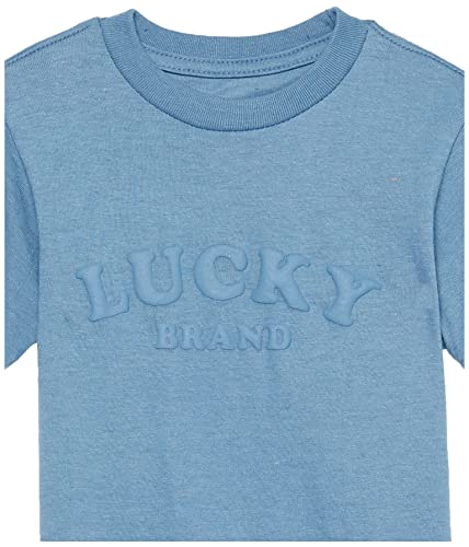 Lucky Brand Boys' Short Sleeve Graphic Crew Neck T-Shirt, Snapdragon Coastal FB10, 5