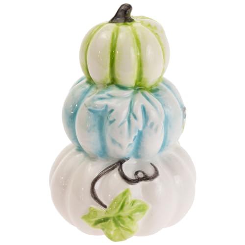 Boston International Salt & Pepper Shakers Ceramic Shaker Set for Kitchen Counter and Table, Set of 2, Chinoiserie Pumpkins