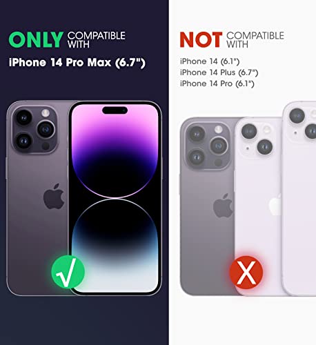 SUPCASE for iPhone 14 Pro Max Case with Stand (Unicorn Beetle Pro Mag), [Compatible with MagSafe] [Built-in Screen Protector & Belt-Clip] Magnetic Protective Phone Case for iPhone 14 Pro Max, Purple