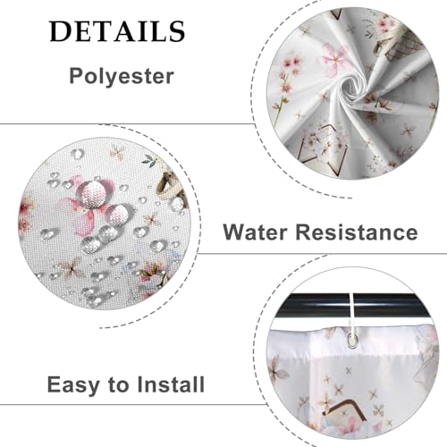 Baocicco Red Shower Curtain Gold Glitter Spots Modern Luxury Shower Curtains Decorative for Bathroom Home Bathtubs Waterproof Fabric Shower Curtain with Hooks 48x72 Inches