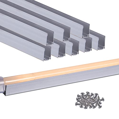 Shine Decor 3.3FT/1M Aluminum Track Channel Mounting Bracket, for 8x16mm and 7x14.5mm LED Mini Neon Rope Lights, Pack of 8
