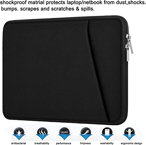 Laptop Sleeve Case 13 Inch, Upgrade 14 inch Laptop Cover for Apple MacBook Pro 2022, Durable Notebook Cover Shockproof Protective Bag Compatible with MacBook Air/Pro Retina 13.3 Inch, Black