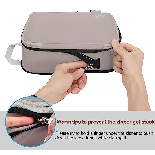 Dec-Mec 4Set Ultralight Nylon Compression Packing Cubes Expandable Packing Organizers for Carry on suitcase, Compression Cubes with Shoe Bag for Travel Accessories Luggage(Ash Brown)…