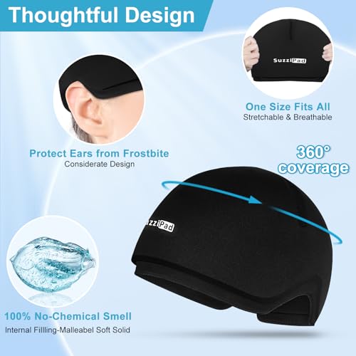 SuzziPad Cold Cap for Chemotherapy Patients, Migraine Relief Cap, Headache Ice Pack, Ice Cap for Chemo, Ice Hats for Migraines, Cancer Care for Women and Men, Comfort Items for Chemo Patients