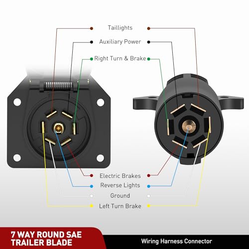 Nilight 4-Way Flat Trailer Wiring Tester 4 Pin with Bright Indicators Male & Female Double End Design Nickel-Plated Copper Terminals Light Wire Circuit Tester for Turn Signal Tail Lights