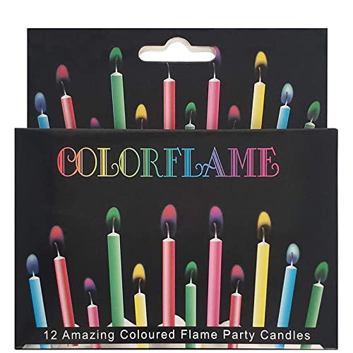 Birthday Cake Candles Happy Birthday Candles Colorful Candles Holders Included (12pcs)