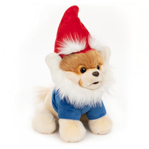 GUND Boo, The World’s Cutest Dog Garden Gnome Plush, Stuffed Animal, Spring Decor, Red and Blue, 9”