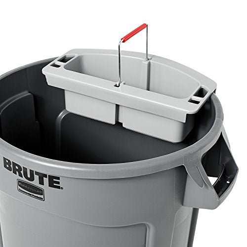 Rubbermaid Commercial BRUTE Maid Caddy compatible with BRUTE® 44 GAL Containers, Gray, for Cleaning Tool Storage for Wipes/Spray Bottles/Brushes/Dustpans/Scrubbers/Gloves