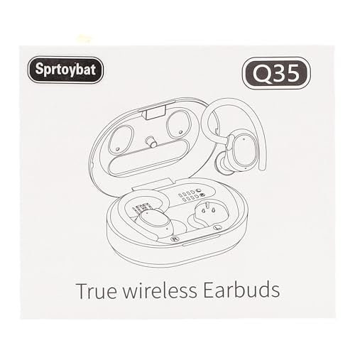 Ear buds Wireless Earbuds, HiFi Stereo Bluetooth 5.3 Running Headphones with Dual LED Display 30Hrs Playtime, Built-in Mic, Type-C, in-Ear Bluetooth Earphones with Earhooks for Sport, Rose Gold