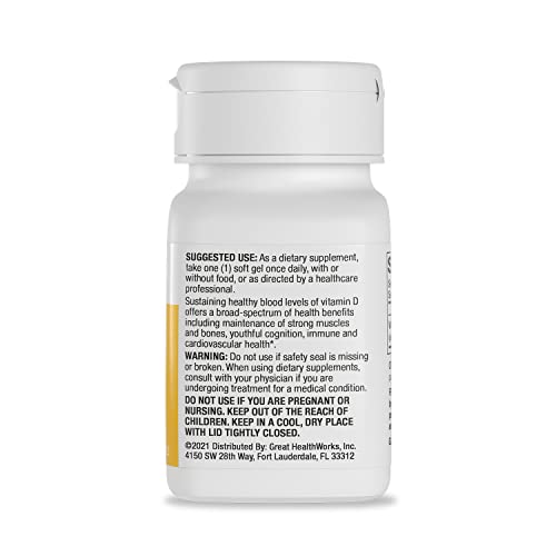 OmegaXL VitaminXL D3 High Potency Daily Vitamin D 5000 IU 125mcg Immune Support Supplement - Promotes Healthy Muscle Function & Strong Bones - Non-GMO, Gluten-Free - 30 Softgels