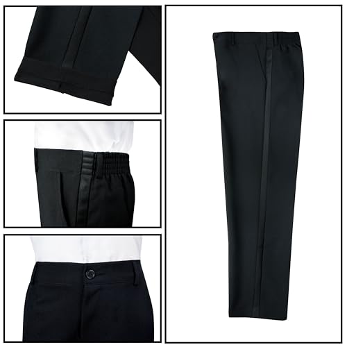 Spring Notion Boys' Classic Fit Tuxedo Set, No Tail 10 Black-Burgundy