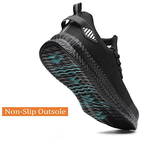 Steel Toe Shoes for Men and Women Comfortable Lightweight Work Safety Shoes Puncture Proof Slip Resistant Indestructible Sneakers Construction Work Utility Shoes Black M11