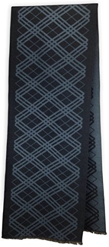 Livativ Bleu Nero Luxurious Winter Scarf for Men and Women – Large Selection of Unique Design Scarves – Super Soft Premium Cashmere Feel Red Black Grey Two-sided Stripes
