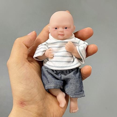 Mire & Mire 4.5" Micro Preemie Full Body Silicone 13cm Baby Boy Doll Lifelike Mini Reborn Doll Surprice Children Anti-Stress