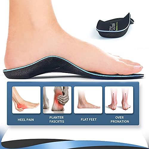PCSsole Orthotic High Arch Support Insoles, Comfort Gel Work Boot Insert for Flat Feet, Plantar Fasciitis, Feet Pain, Heel Spur Pain,Metatarsalgia,Over Pronation for Men and Women（24cm）
