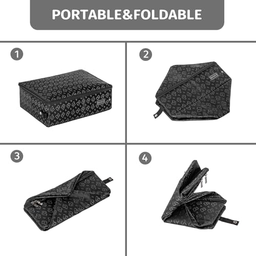 Petsfit Portable Cat Crate with Litter Box and Soft Cushion Cat, Collapsible Pop Up Cat Kennel with Carrying Bag for Travel