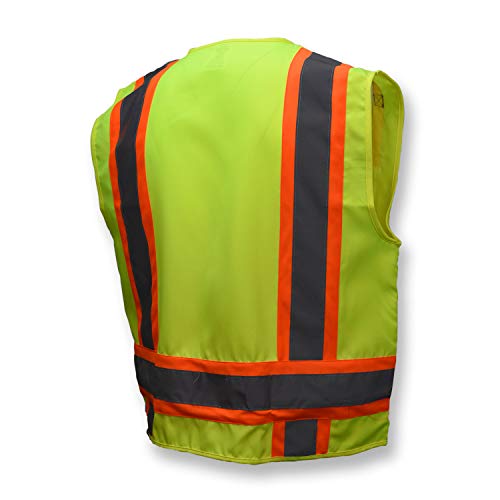 Radians SV62-2ZGT-M Class 2 Two Tone Surveyor Safety Vests, Solid Twill Green, Medium