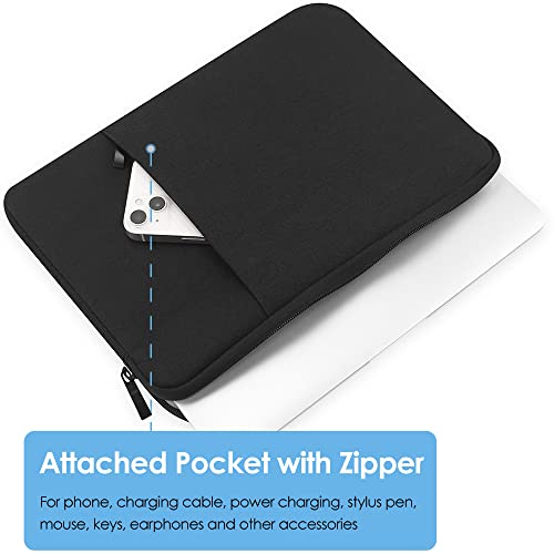 ProElife 13-Inch Laptop Sleeve Case for 2025-2022 MacBook Air 13.6 inch with M4 M3 M2 Chip and MacBook Pro 13'' M2 Chip Accessory Traveling Carrying Bag Water-Resistant Cover Simple Case (Black)