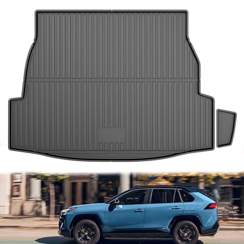 Cargo Liner Compatible with Toyota RAV4 2024 2023 2022 2021 2020 2019 Accessories Trunk Mat Rear Trunk Tray All Weather Cargo Liner 3D Custom Fit Waterproof Protector （Include Hybrid）