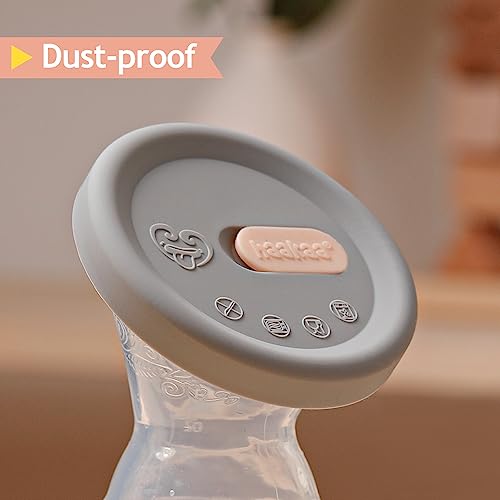 Haakaa Manual Breast Pump with Base 4 Fl Oz/100ml+Lid (Blush), Gen.2