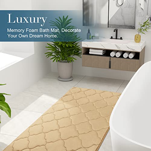 OLANLY Memory Foam Bath Mat Rug 30x20, Ultra Soft Non Slip and Absorbent Bathroom Rug, Machine Wash Dry, Comfortable, Thick Bath Rug Carpet for Bathroom Floor, Tub and Shower, Royal Blue