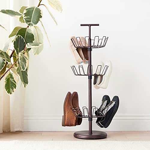 Honey-Can-Do 3 Tier Bronze Shoe Tree SHO-02220 Brown