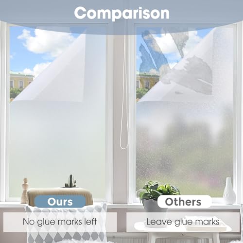 Coavas One Way Privacy Window Film Reflective House Window Tint for Home Sun Blocking Heat Control See Out Not in Mirror Window Clings Anti UV Window Covering with Tools, Black 35.4 X 157.7 Inch