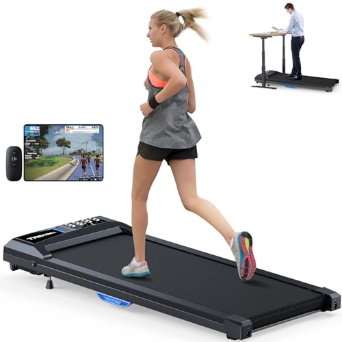 Walking Pad with 10% Incline, Walking Pad Treadmill 300lb Capacity, [Voice Control] Works with KINOMAP WELLFIT APP, 2.5HP Running Pad Small Treadmill for Home Office Apartment