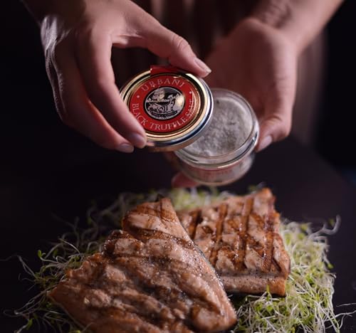 Urbani Truffles Black Truffle Salt 3.5 Oz - Truffle Seasoning Made with Guérande Sea Salt and Infused with Real Truffles, Gourmet Seasoning for Cooking, Grilling, Finishing, and Snacks, All-Natural