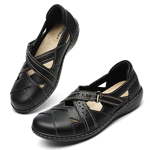 TERRIKAT Women's Casual Mint Loafers Cute Slip On Comfort Walking Flats Leather Driving Moccasins Fashion Closed Toe Boat Shoes 10.5 M US 1308-Bhl10.5