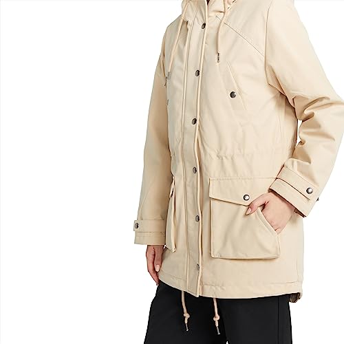 Volcom Women's Walk on by Parka Heavyweight Jacket, Khaki