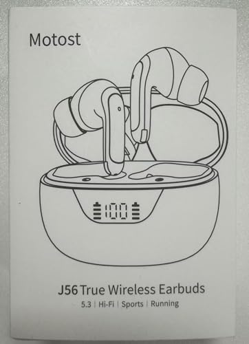 Wireless Earbuds Bluetooth 5.3 Headphones 48H Stereo Earphones in Ear with 4 ENC Mic Clear Calls, Noise Cancelling Ear Buds with LED Display Charging Case, IP7 Waterproof Sport Headset for Android iOS