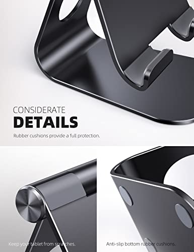 Lamicall Tablet Stand, Adjustable Tablet Holder - Desktop Stand Dock Holder Compatible with 4-13" Tablet Such as iPad Pro 11, 9.7, 10.5, 12.9 Air Mini 4 3 2, Kindle, Nexus, Tab, Silver
