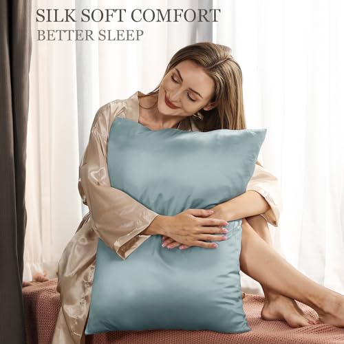 Adubor Silk Pillowcase - 100% Pure Mulberry Silk, 23 Momme 6A Grade Fibers, 900 Thread Count, Silk Pillow Cases for Hair and Skin Health, with Hidden Zipper (Standard 20''×26'', Lvory White, 1PC)