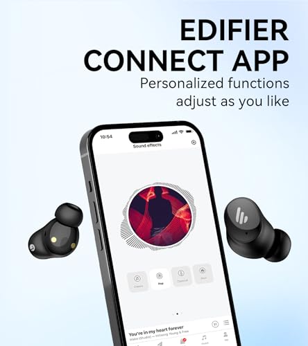 Edifier TWS1 Pro 2 Active Noise Cancellation Earbuds, 42dB Depth ANC, AI-Enhanced Calls with 4 Mics, in-Ear Detection, Fast Charging, Bluetooth 5.3