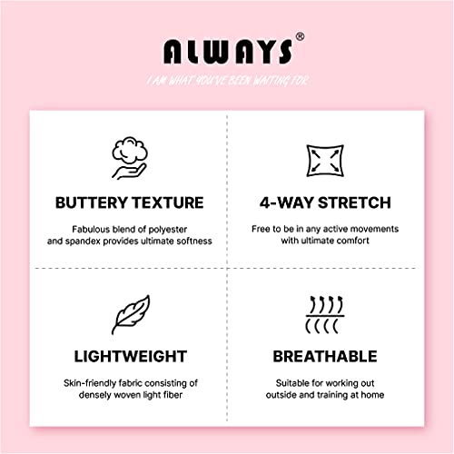 ALWAYS Booty Shorts for Women High Waisted Soft Yoga Gym Shorts Stripe Black White S