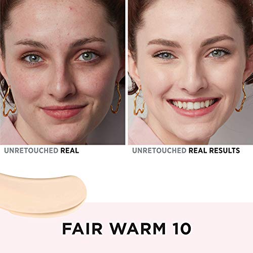 IT Cosmetics Your Skin But Better Foundation + Skincare, Medium Cool 34 - Hydrating Coverage - Minimizes Pores & Imperfections, Natural Radiant Finish - With Hyaluronic Acid - 1.0 fl oz