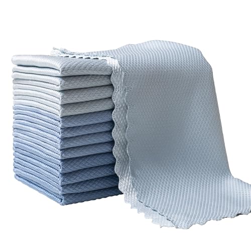 JOYMOOP Microfiber Cleaning Cloth, Kitchen Towels, Dish Rags for Dish Drying Washing, Absorbent Streak Free Lint Free Rags for Cleaning, Reusable and Washable Dish Towels