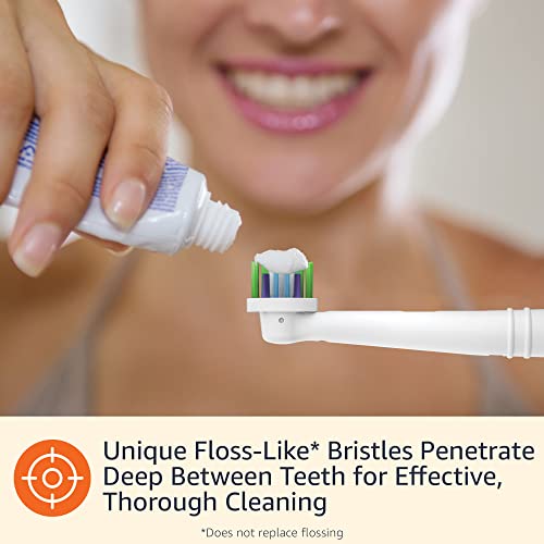 Amazon Basics Flossing Replacement Brush Heads, 3 Count, White (Fits most Oral-B Electric Toothbrushes) (Previously Solimo)