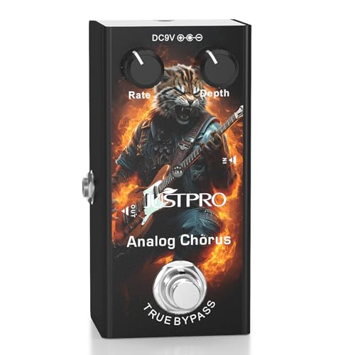 JUSTPRO Chorus Guitar Pedal, Analog Chorus Electric Guitar Effect Pedal Single Type DC 9V True Bypass