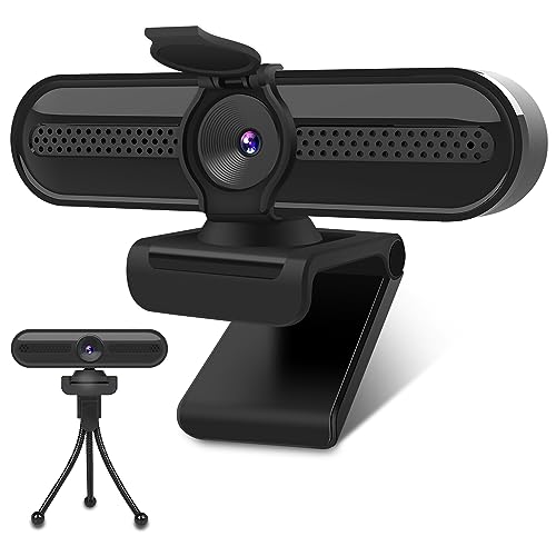 VIZOLINK 2K Webcam, FHD Computer Streaming Camera with 2K/30fps, 1080P/60fps, Autofocus, Dual Noise-Cancelling Microphones and Tripod, for Computer/Zoom/Skype/Teams/Laptop/MacBook/Windows