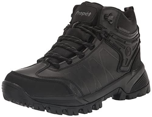 Propét Men's Ridge Walker Force Waterproof Hiking Boots, Black, 9.5,Medium US