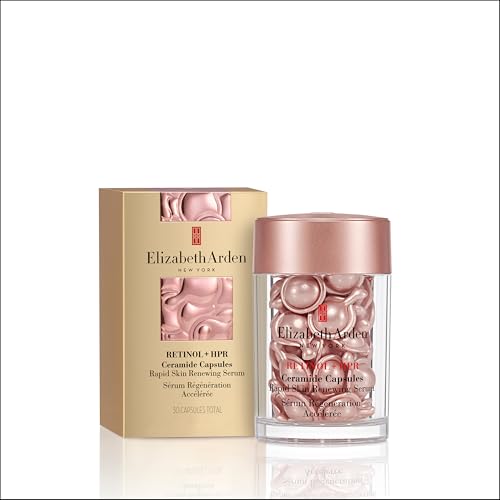 Elizabeth Arden Retinol + HPR Ceramide Capsules, Anti-Aging Skin Renewing Serum, Skincare Gift for Women, Reduces Fine Lines & Wrinkles