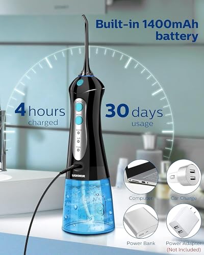 Travel Water Flosser Cordless for Teeth: Adults Dental Oral Irrigator for Braces Portable Flossers Cleaning Picks