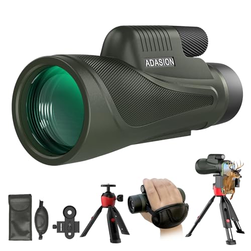 12x56 HD Monocular Telescope High Powered for Adults with Smartphone Adapter, High Powered Monocular Scope with Clear Low Light Vision for Star Watching, Bird Watching, Hiking, Concert