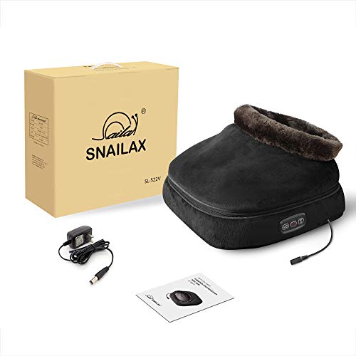 Snailax 3-in-1 Foot Warmer and Vibration Foot Massager & Back Massager with Heat,Fast Heating Pad & 5 Massage Modes, Feet Warmers for Women,Men for Plantar Fasciitis Relief