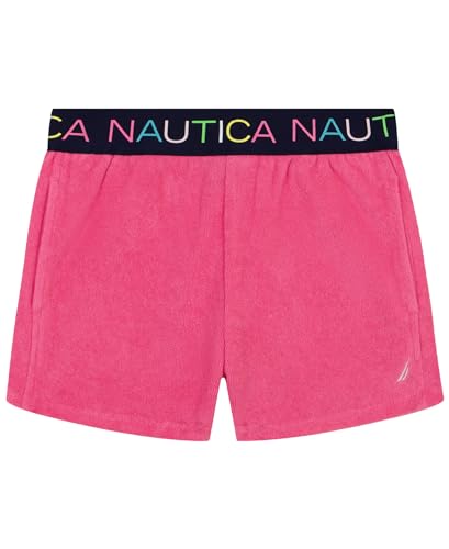 Nautica Girls' Pull-On Shorts with Logo Elastic Waistband Yellow