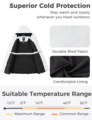 wantdo Ladies Puffer Jackets Heavy Puffy Coats Warm Coats For Winter (Black Small)