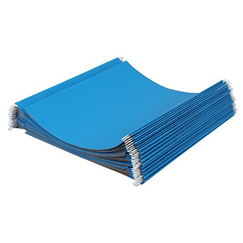 Amazon Basics Hanging Folders, Letter Size, Blue, Pack of 25